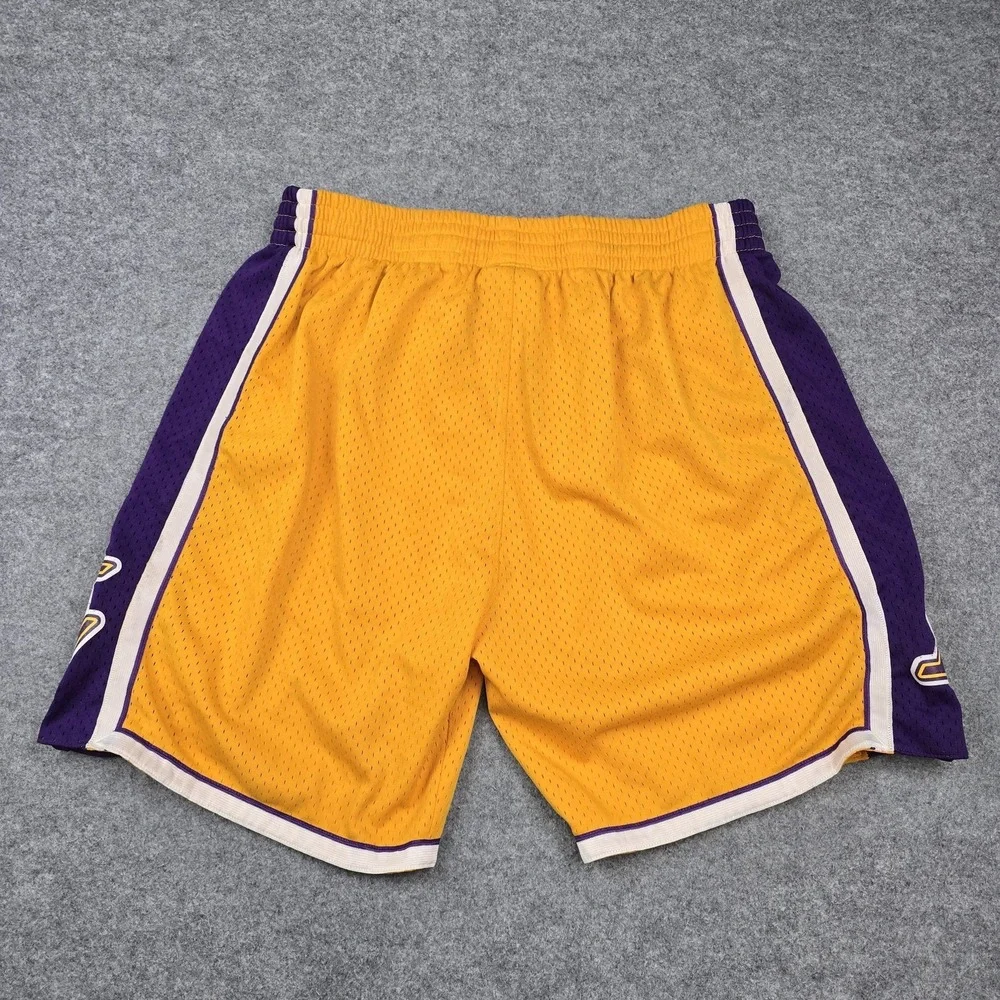 Los Angeles Lakers Shorts Mens XL Gold NBA Basketball Mitchell & Ness Swingman
